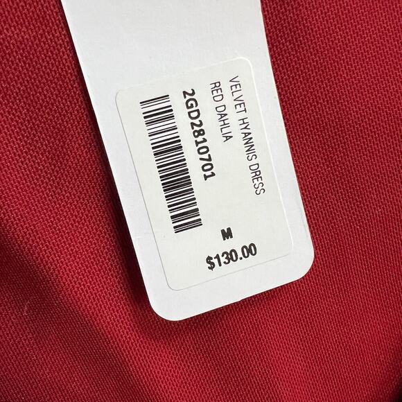 Soft Surroundings Velvet Hyannis Red Dress Surplice Holiday Skirt NWT Size M - Picture 6 of 11